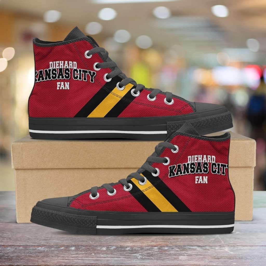 Diehard Kansas City Fan Canvas High Top Shoes Sneakers