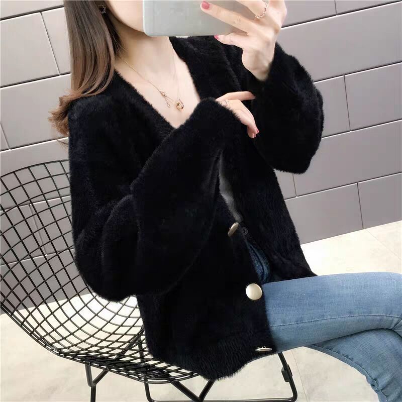 Woman Sweaters 2020 Knitted Cardigan Coat Sweater Women’s Short Loose Top Women Femme Chandails Pull Hiver alx