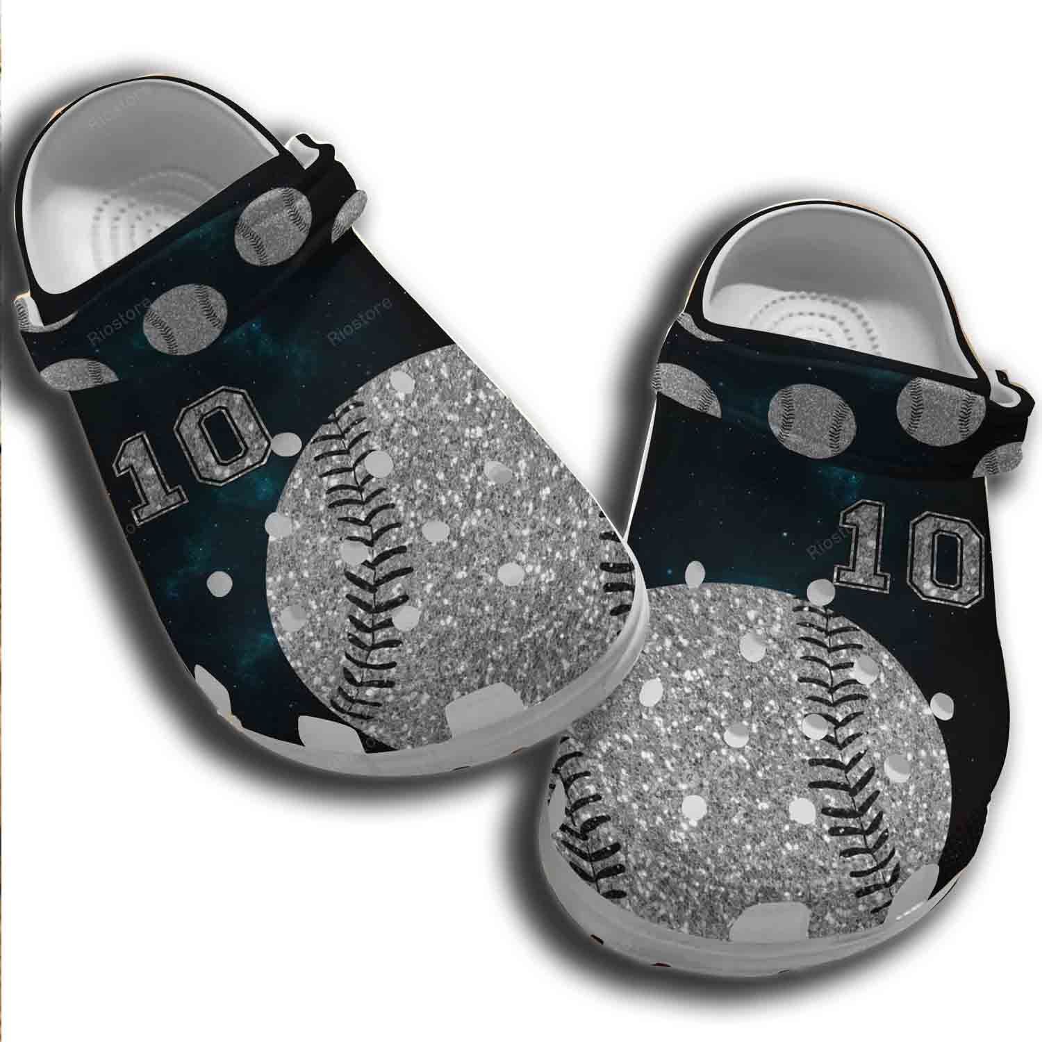 Bling Ball Shoes Crocs For Batter Girl – Funny Baseball Shoes Crocbland Clog For Men Women