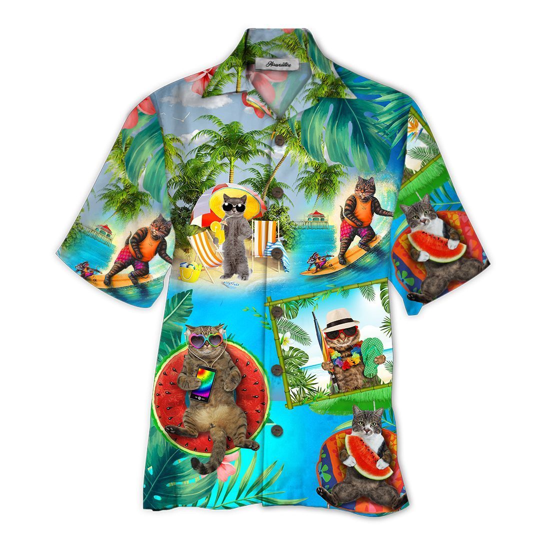 Cat Colorful Unique Design Unisex Hawaii Shirt For Men And Women Ha87393