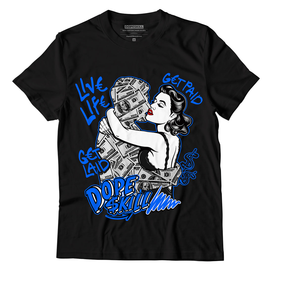 Yz 350 Boost V2 Dazzling Blue Dopeskill T-Shirt Live Life Graphic