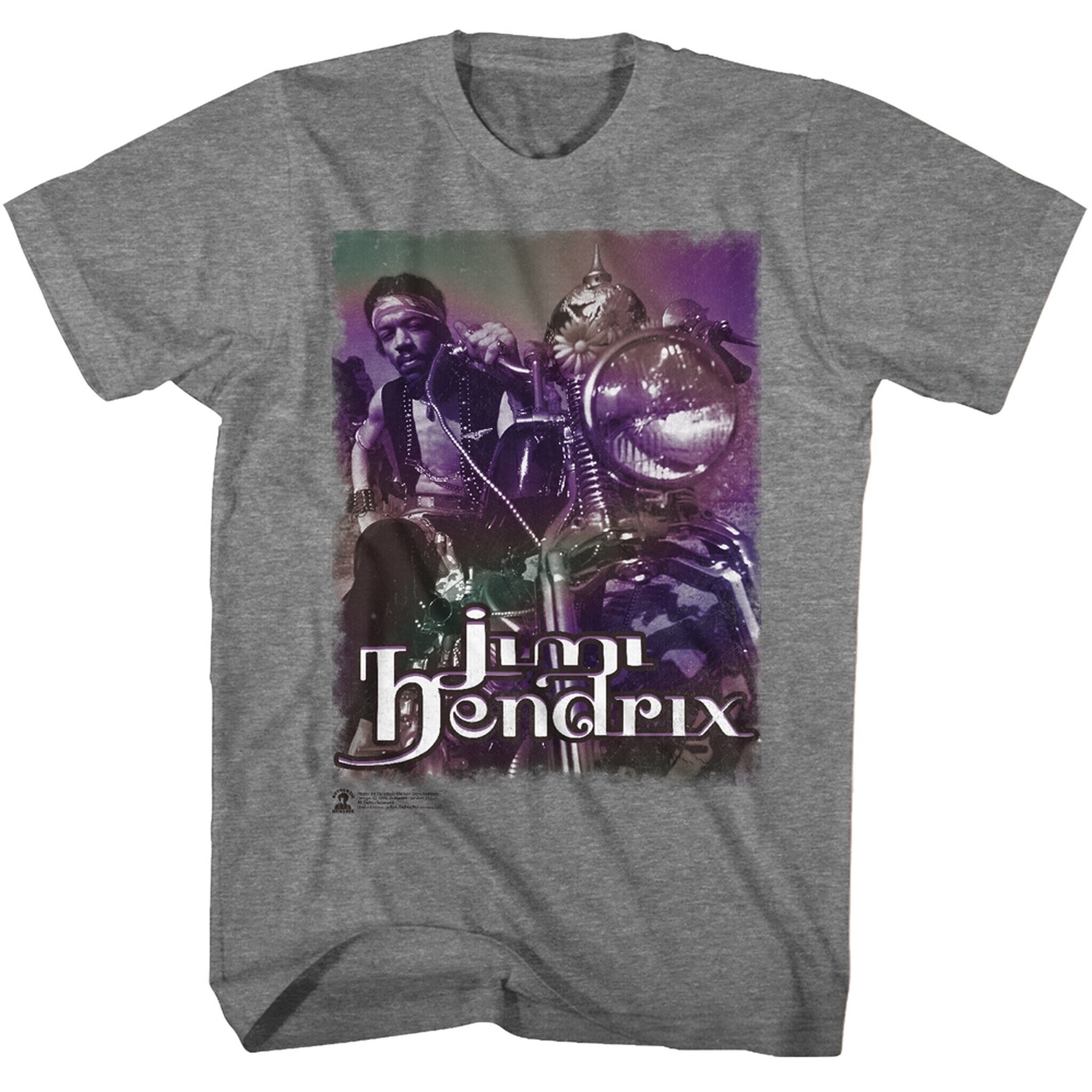 Jimi Hendrix South Southern Delta Graphite Heather Adult T-Shirt