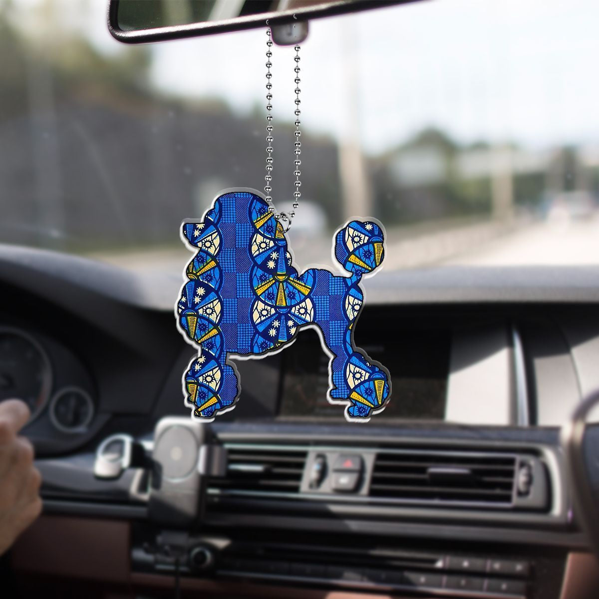 Sorority Ornament – Sigma Gamma Rho Poodles Ankara 3 Car Hanging Ornament