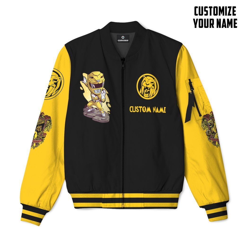 Casespring 3D Mighty Morphin Power Ranger Yellow Custom Name Bomber