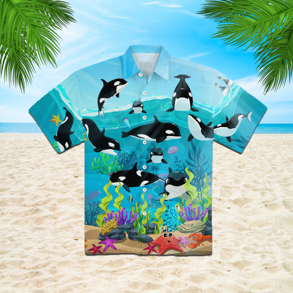 Whale Love Ocean Love Sky Hawaiian Shirt | For Men & Women | Hw1039