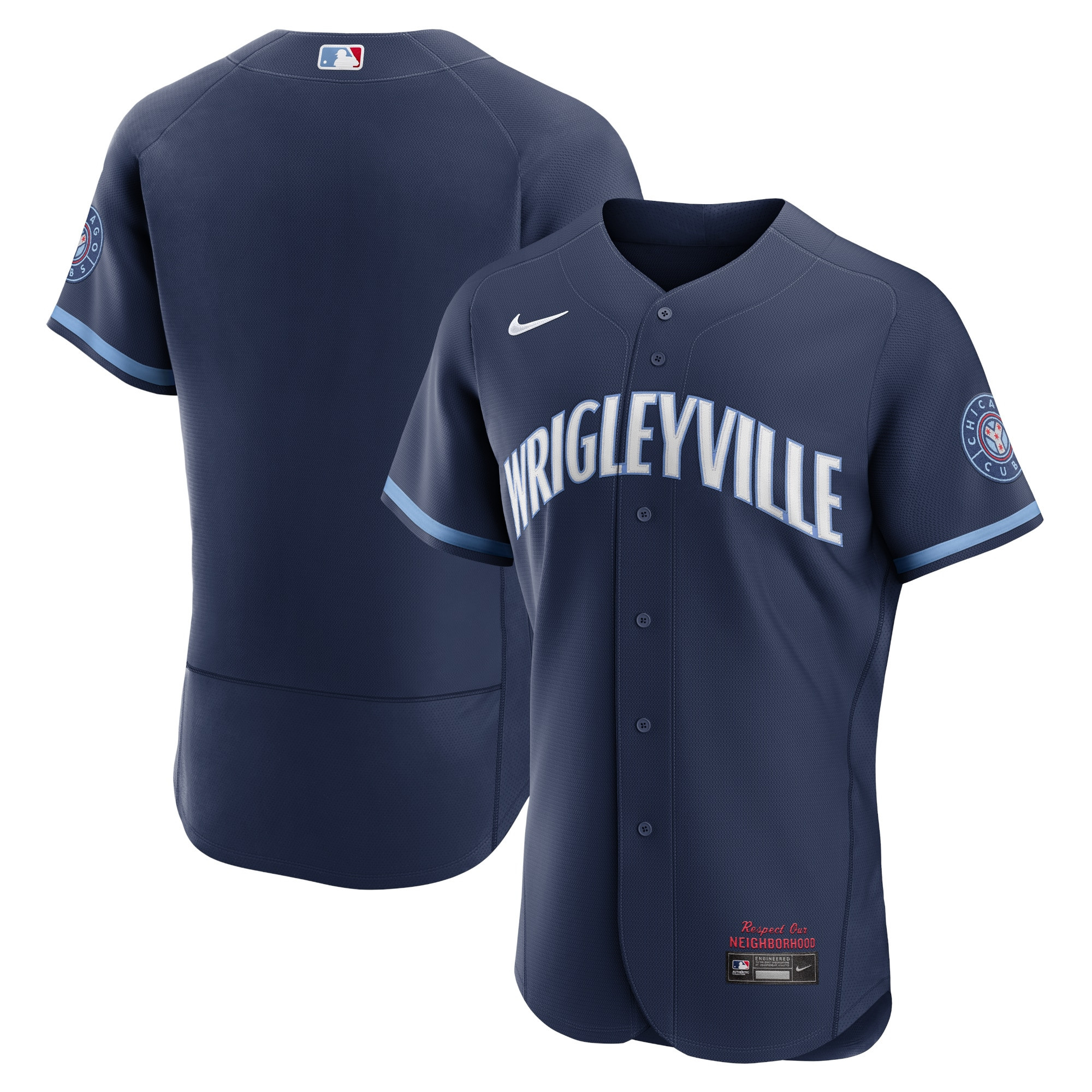 Chicago Cubs 2021 City Connect Authentic Jersey – Navy MLB