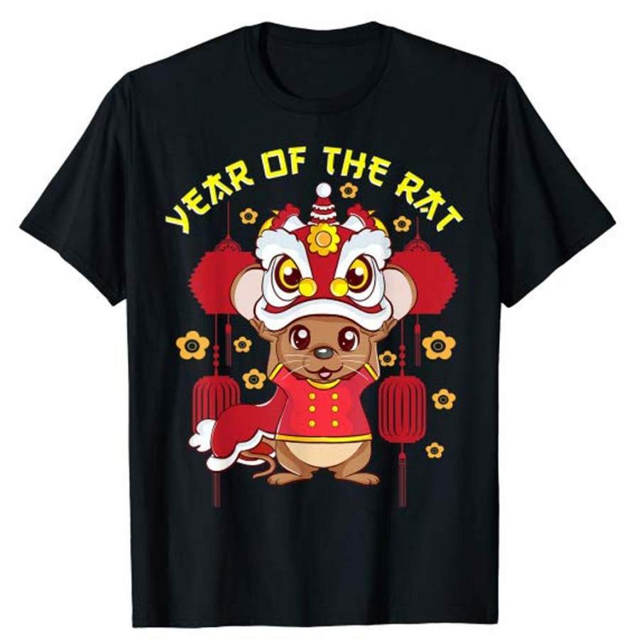 Year Of The Rat Shirt Chinese New Year Lion Dance T-Shirt