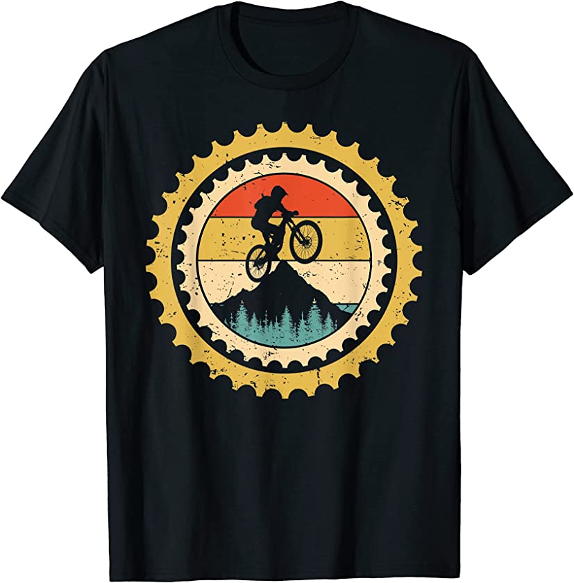 Vintage Mountain Bike-Retro Downhill Biking T-Shirt