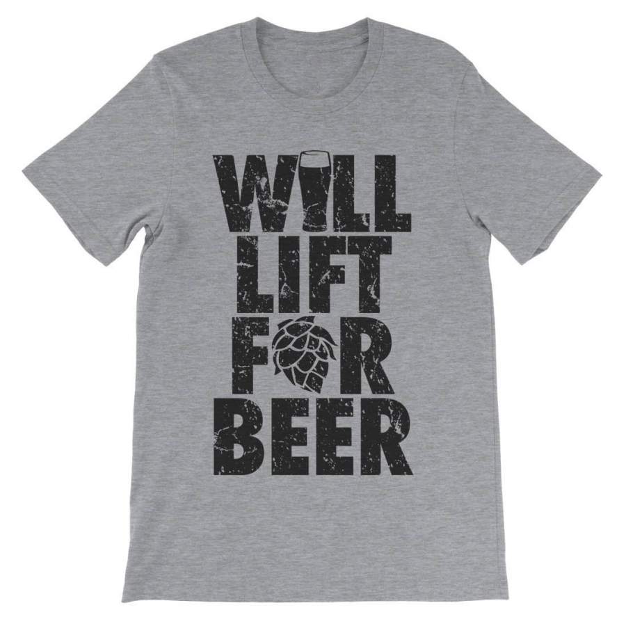 Will Lift For Beer Athletic Tee Shirt