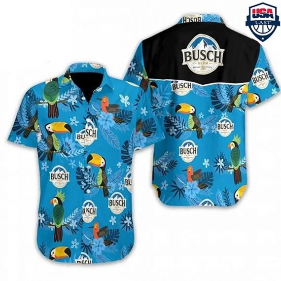 Busch Light Beer Aloha Tropical Hawaiian Shirt Beach Holiday Ha77987