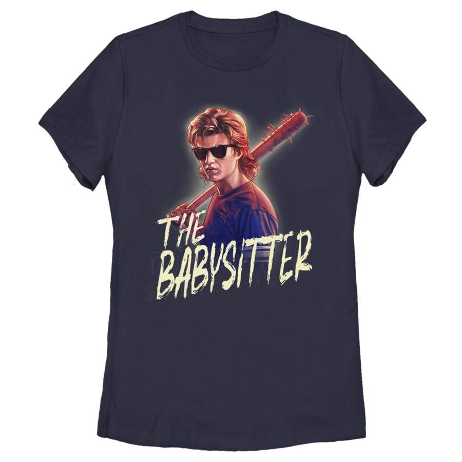 Stranger Things Women’s Steve The Babysitter Portrait  T Shirt