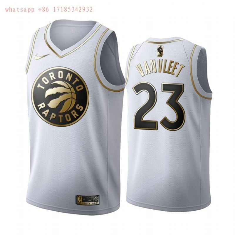 Toronto Raptors Fred Vanvleet #23 NBA New Arrival Golden Brandedition White Jersey