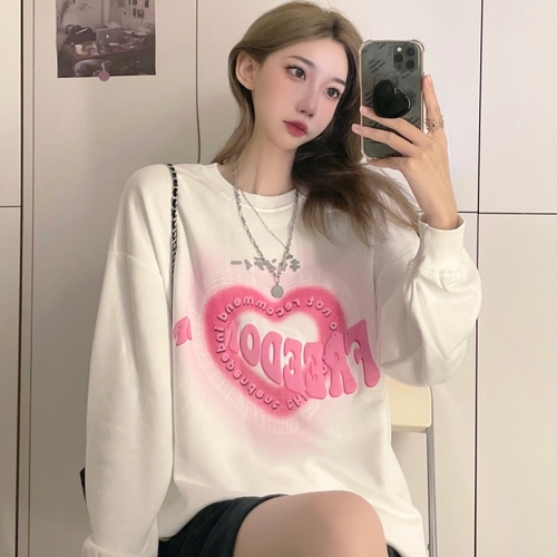 Sweatshirts Women Clothing Colorful College Style All-match Casual Korean Style Trendy Streetwear Chic Youth Harajuku Cute Fit alx