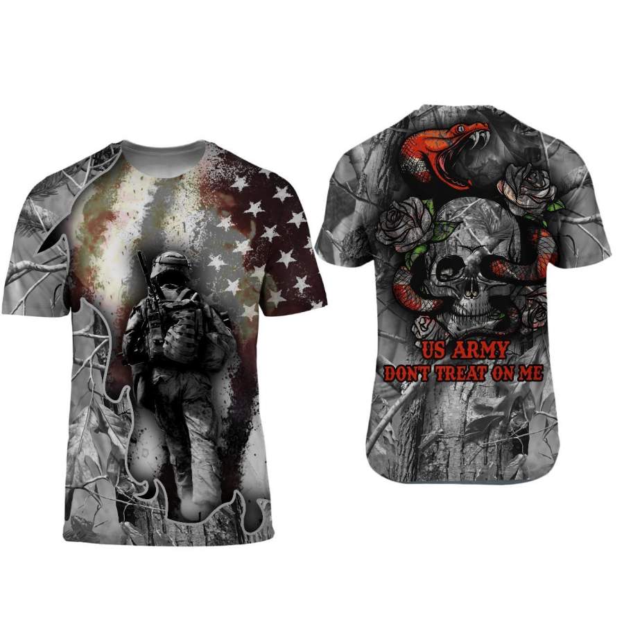 T-Shirt 3D “US Army. Don’t treat on me”