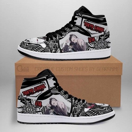 Tokyo Ghoul Uta Jordan Sneakers Custom Tokyo Ghoul Anime Shoes Mn05