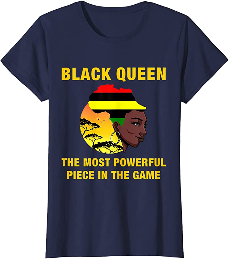 Womens African Queen Black History Month Juneteenth Flag Africa T-Shirt