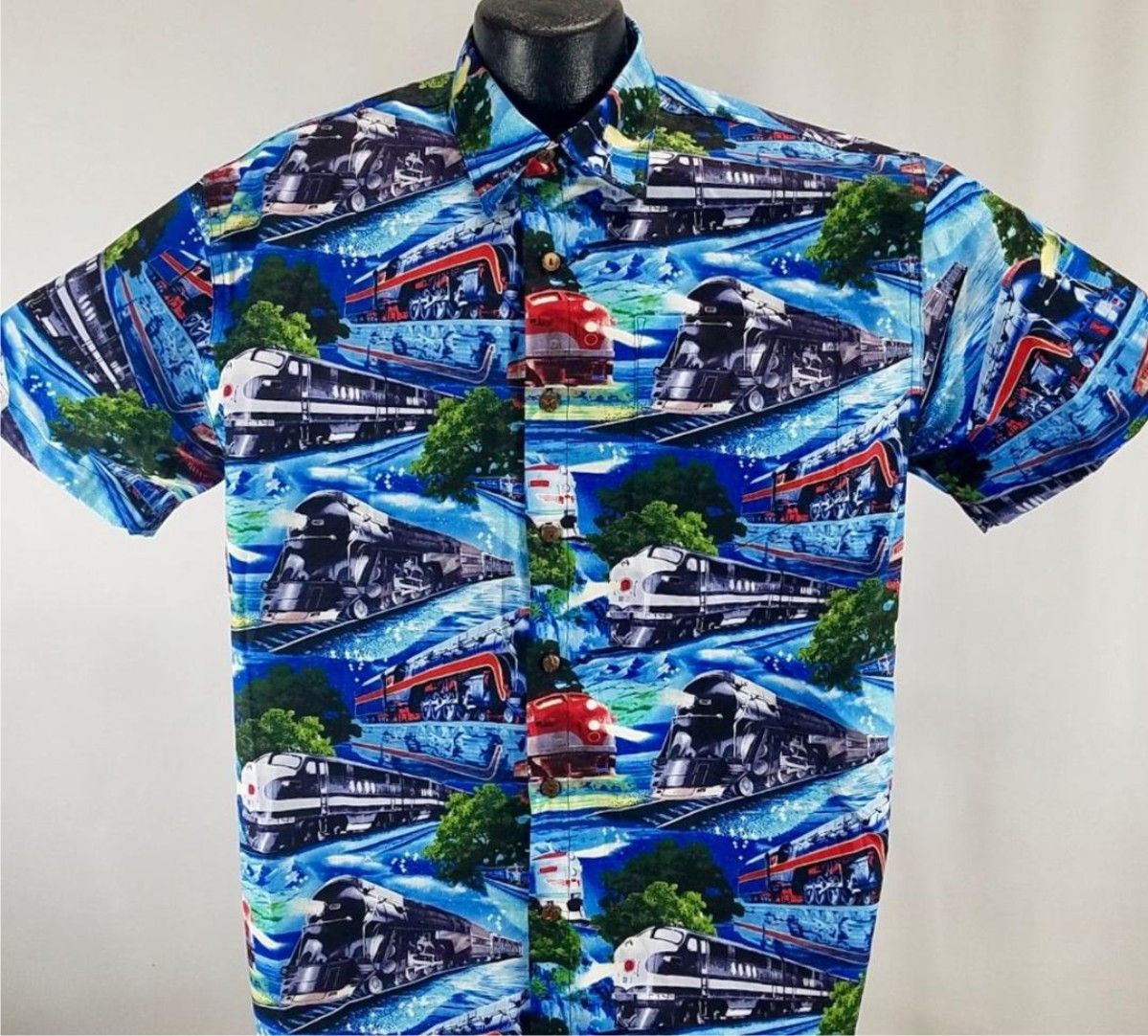 Train Travel Blue Awesome Design Hawaii Shirt Ha79756