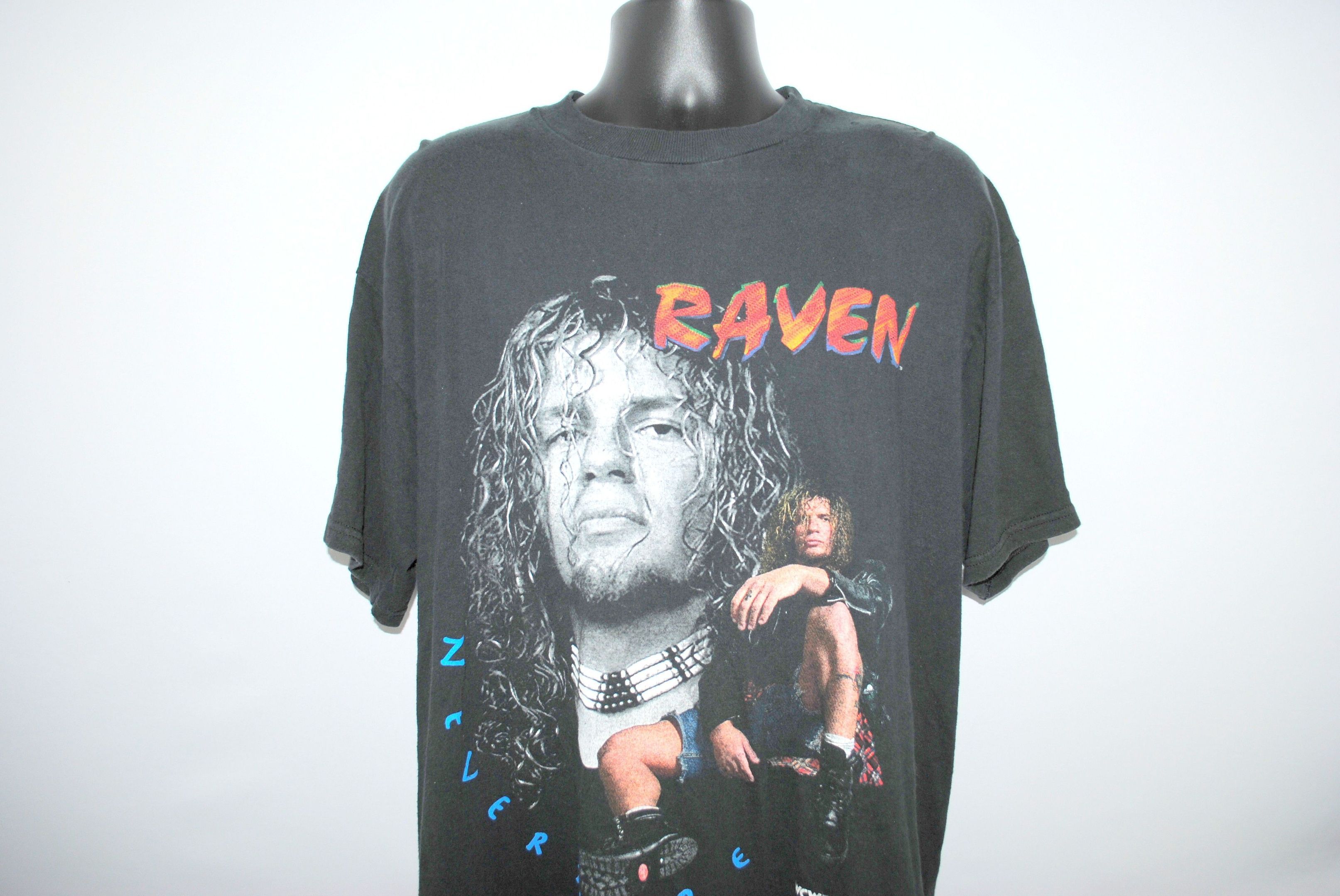 1998 Raven Nevermore Rare Vintage W C W Grunge Rock Wrestler Promo Shirt