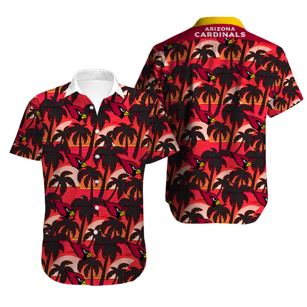 Men’S Arizona Cardinals Hawaiian Shirt Tropical