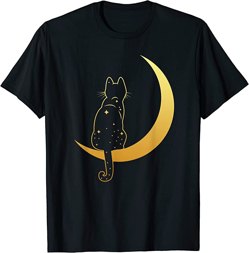 Cat moon Cute Cat Cat Shirt, Cat Lover kitty kitten T-Shirt