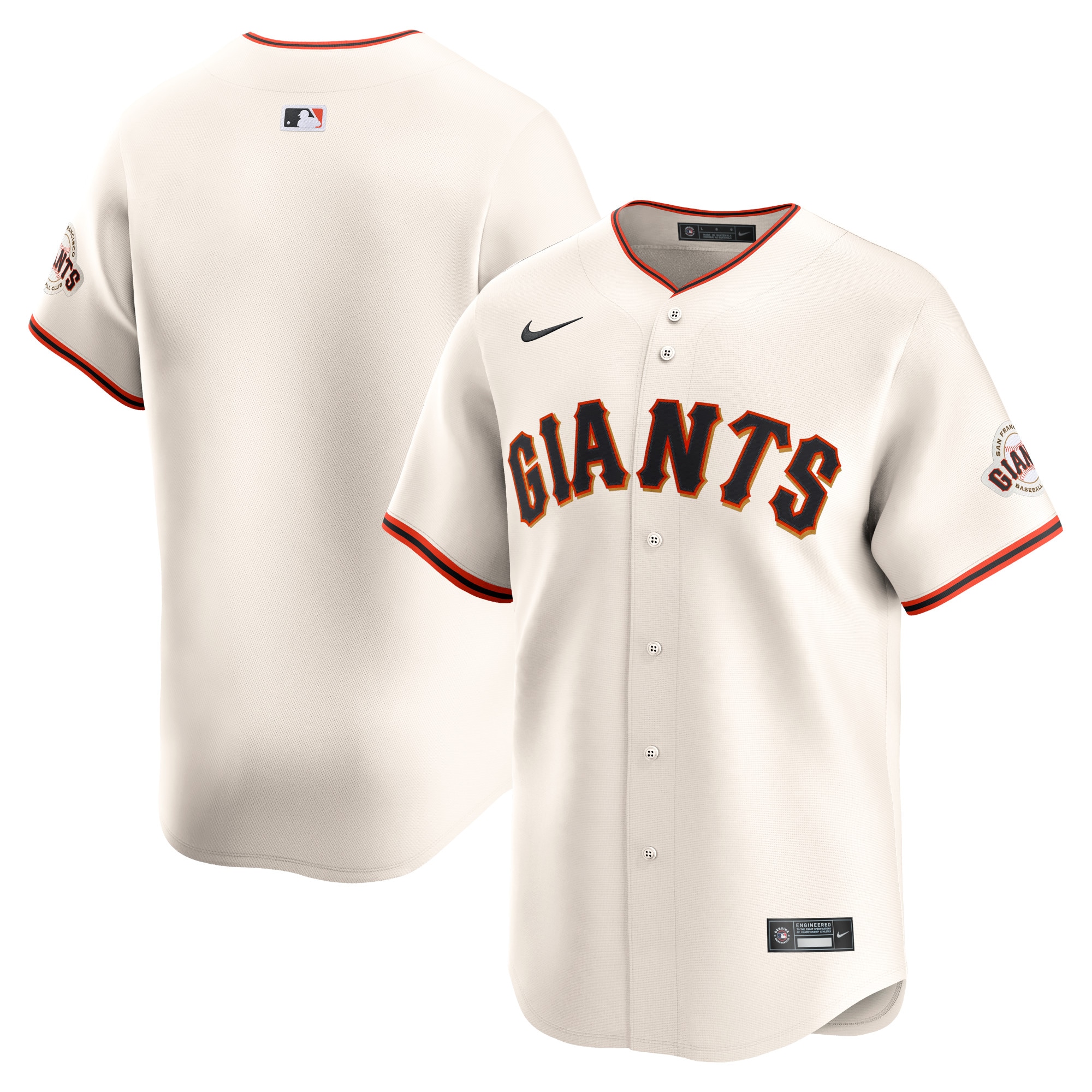 San Francisco Giants Youth Home Limited Jersey – Cream