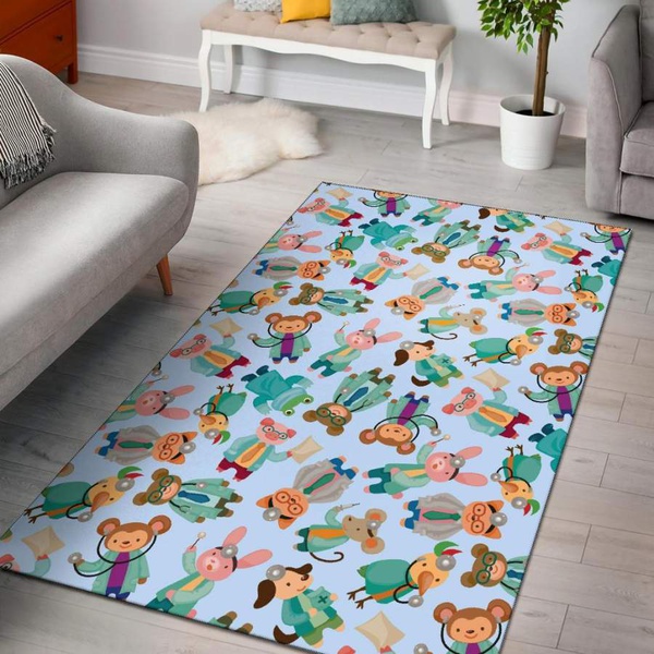 Animal Nurse Pattern Print Area Rug