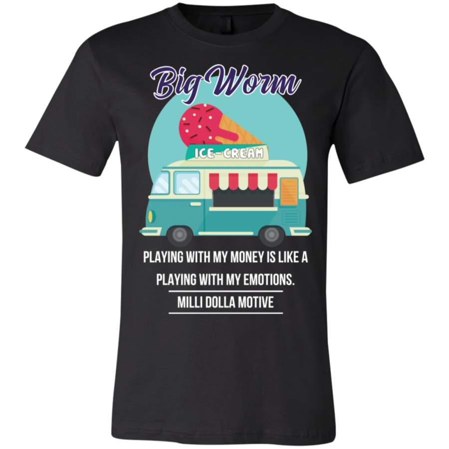 AGR Big Worm Ice Cream Truck Playing With My Money T-Shirt  USA