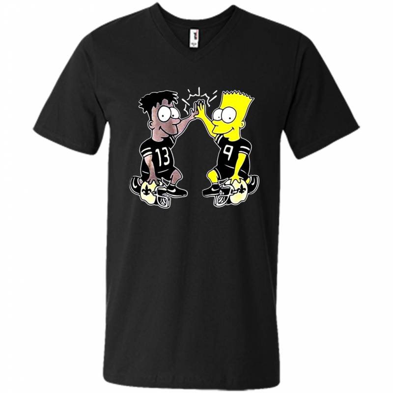 New Orleans Saints Michael Thomas Simpsons Dynamic Duo – Men’s V-neck