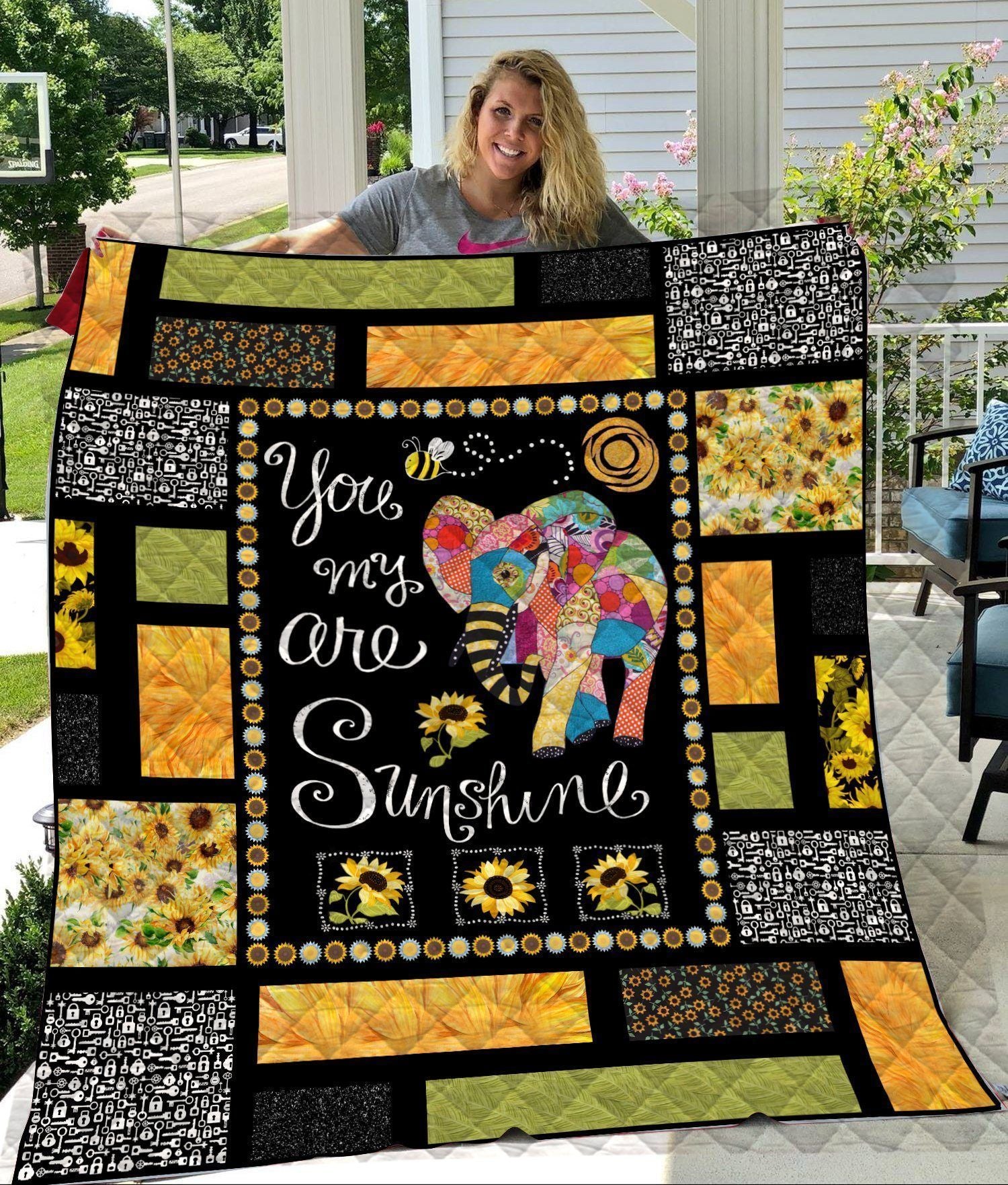 Hippie Elephant Sunshine Quilt