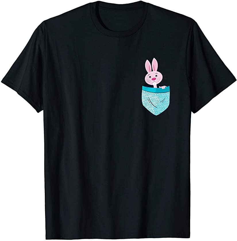 Cute Bunny Pocket for a Bunny Lover Easter Rabbit Boy Girl T-Shirt