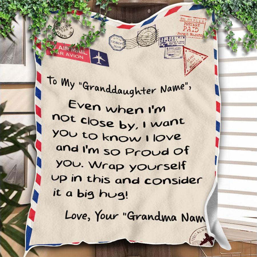 Custom Blanket Letter Personalized Name Grandma To My Granddaughter Blanket – Gift For Granddaughter