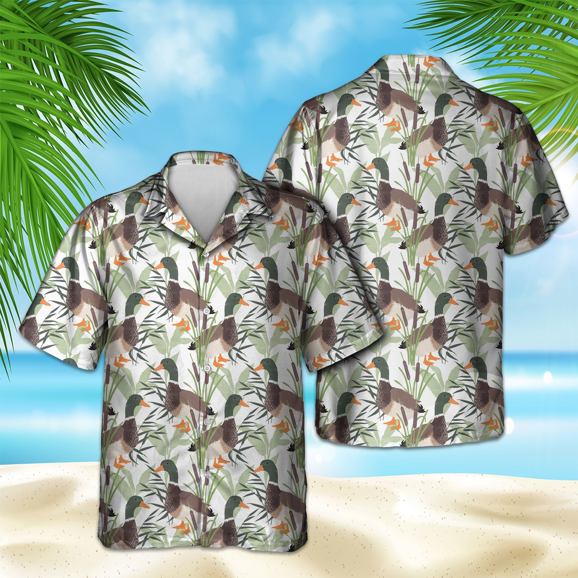 Mallard Pattern Hawaii Shirt Ha51072