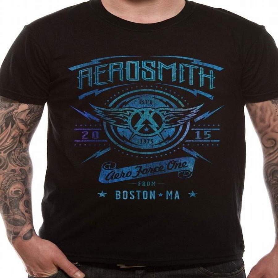 Fashion Men’s Cotton T-shirt AEROSMITH AEROFORCE ONE T-SHIRT Funny Shirts Men Casual Shirt