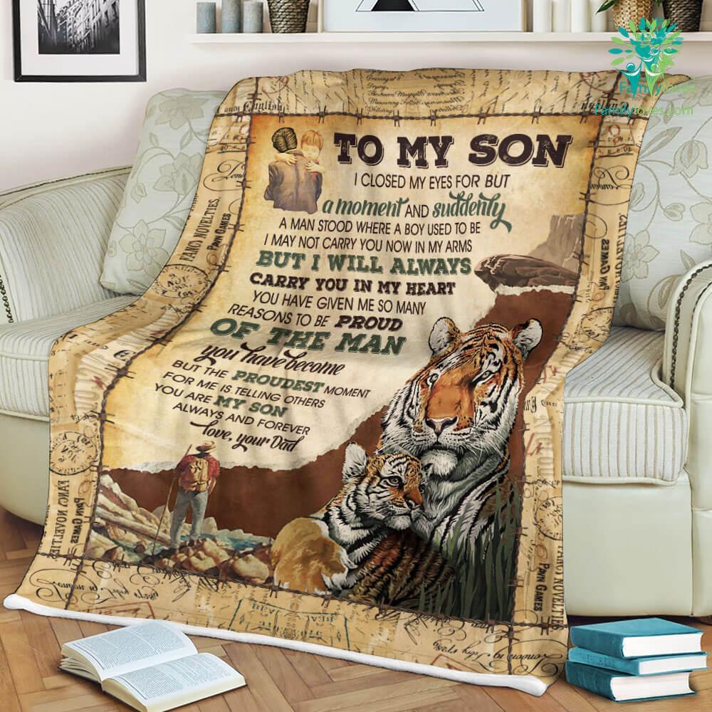 Tiger To My Son I Closed My Eyes For But A Moment And Suddenly Sherpa Fleece Blanket