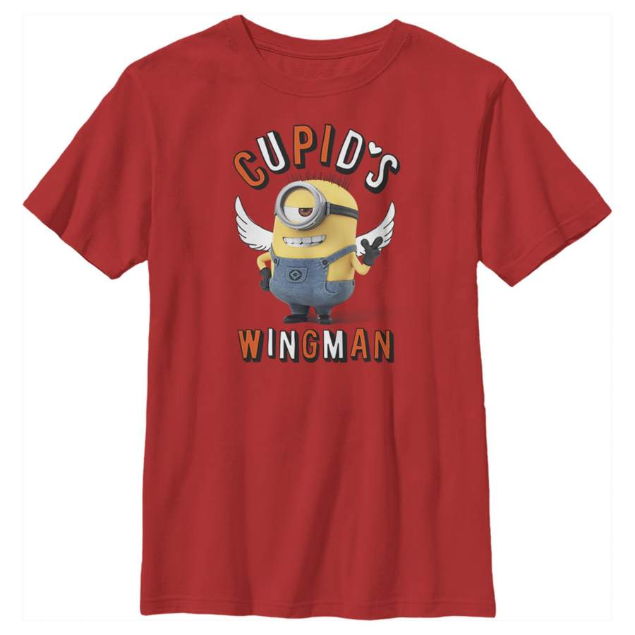 Despicable Me Boy’s Minions Cupid’s Wingman Valentine’s  T Shirt