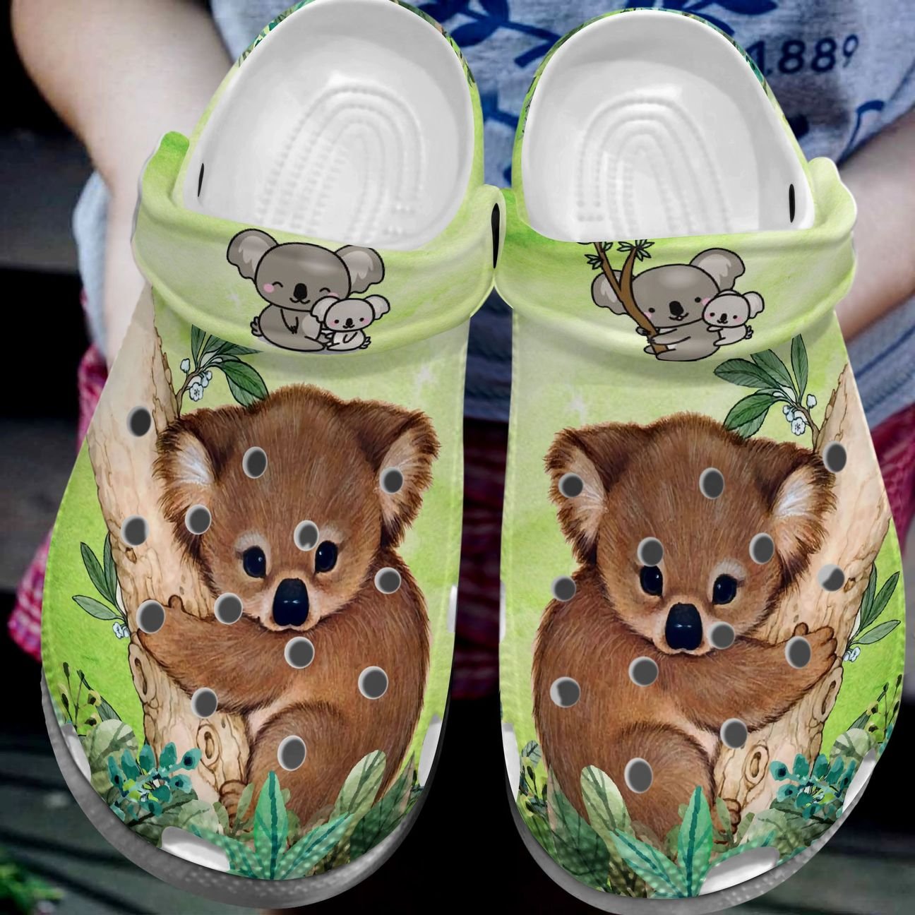 Koala Personalized Clog, Custom Name, Text, Color, Number Fashion Style For Women, Men, Kid, Print 3D Baby Koala