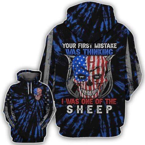 Skull February Girl Ur First Mistake Thinking I Was One Of The Sheep Hoodie 3D