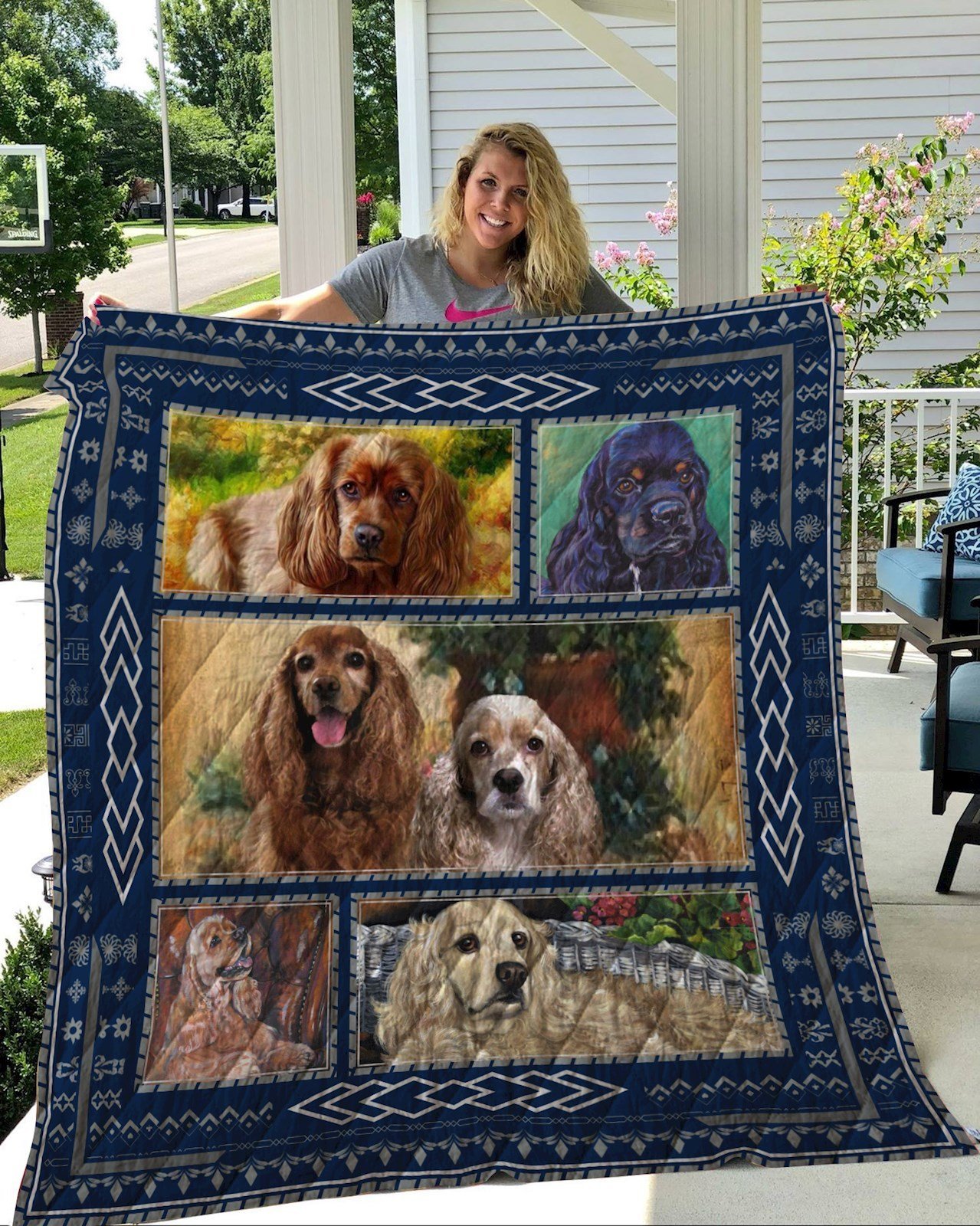 American Cocker Spaniel Quilt Blanket