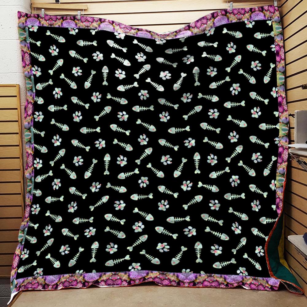 Cat Cactus Quilt Blanket