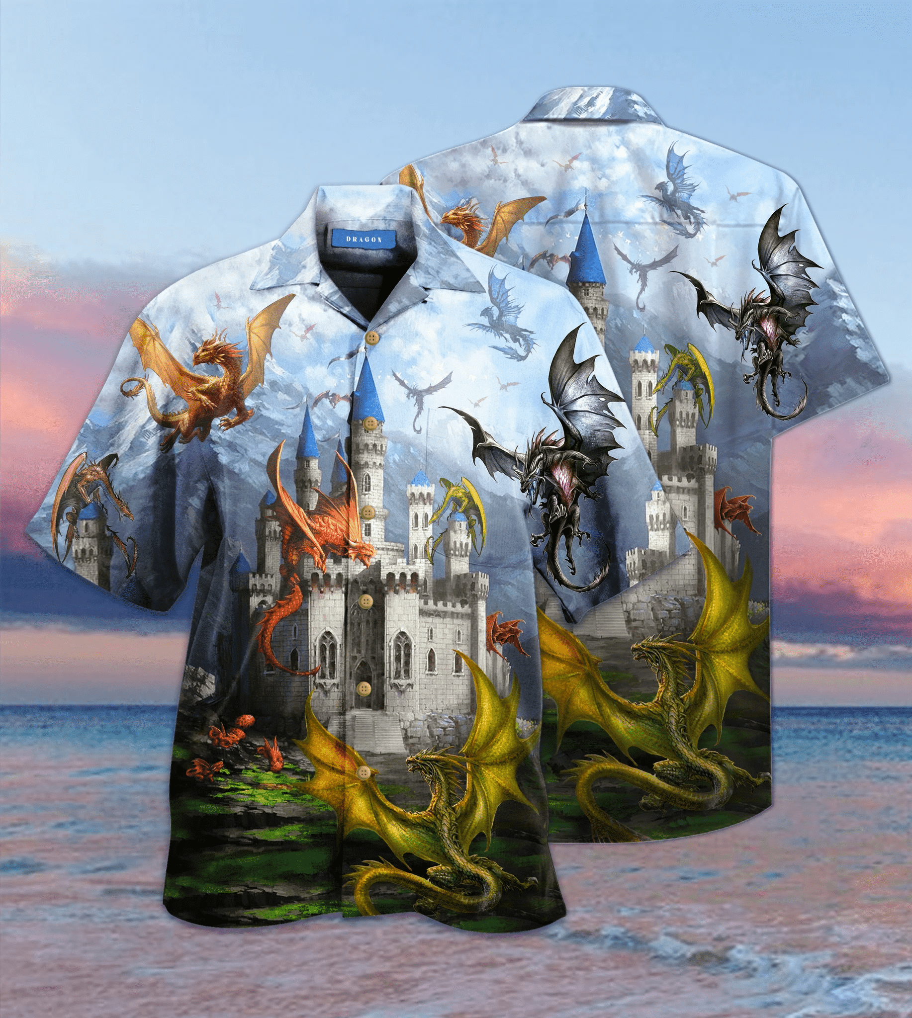 Shop From 1000 Unique Amazing Dragons Fly In The Castle Hawaii Aloha Shirts Ha108688