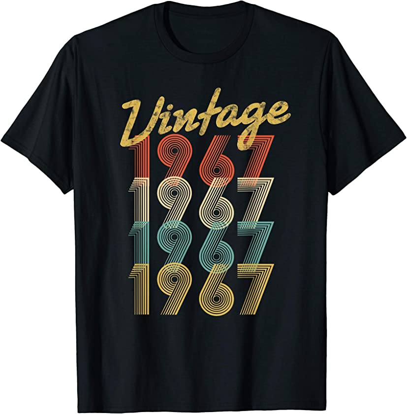 54th Birthday Gift Vintage 1967 Retro Pop Style 54 yrs old T-Shirt