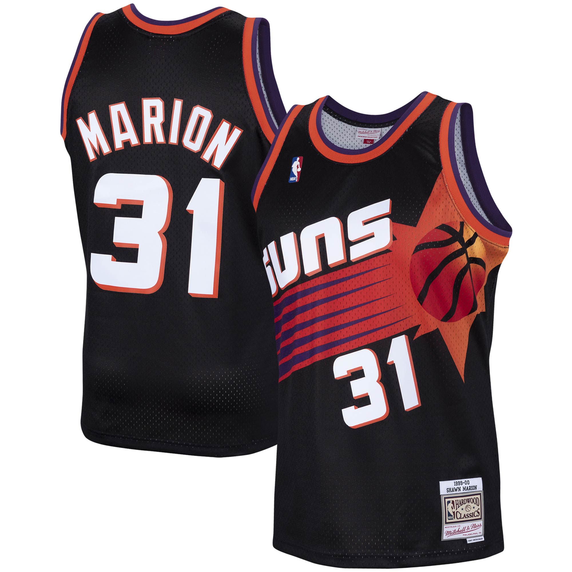 Shawn Marion Phoenix Suns Mitchell & Ness 1999/00 Hardwood Classics Swingman Jersey – Black