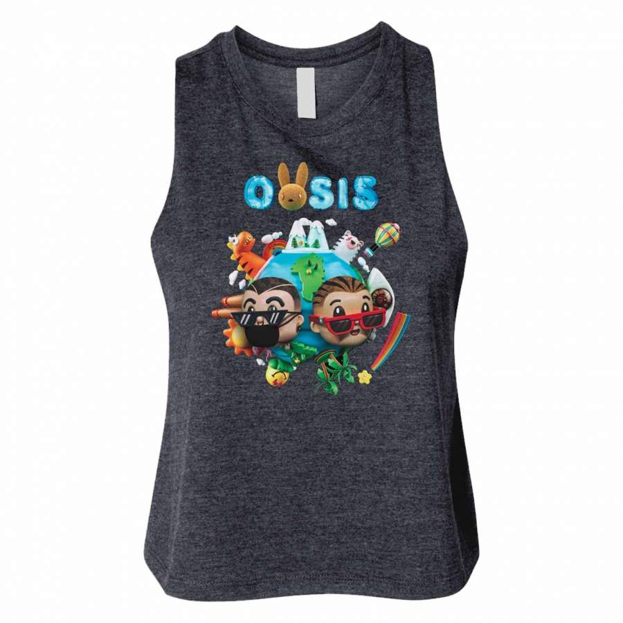 J Balvin Bad Bunny Oasis Spanish Woman Crop Tanktop