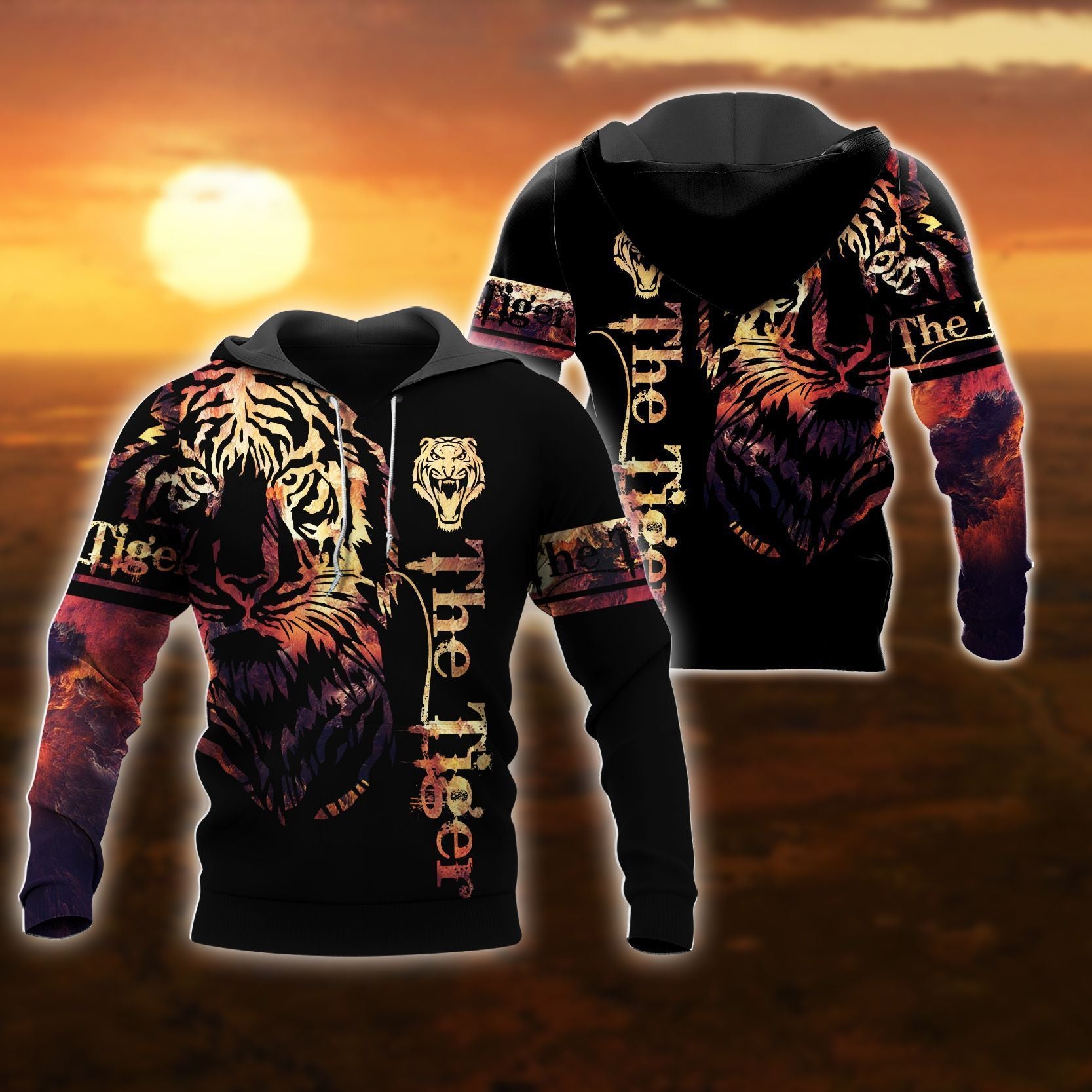 Tiger Tattoo Black Cool Design 3D Printed Sublimation Hoodie Hooded Sweatshirt Comfy Soft And Warm For Men Women S To 5Xl Ctc17012371