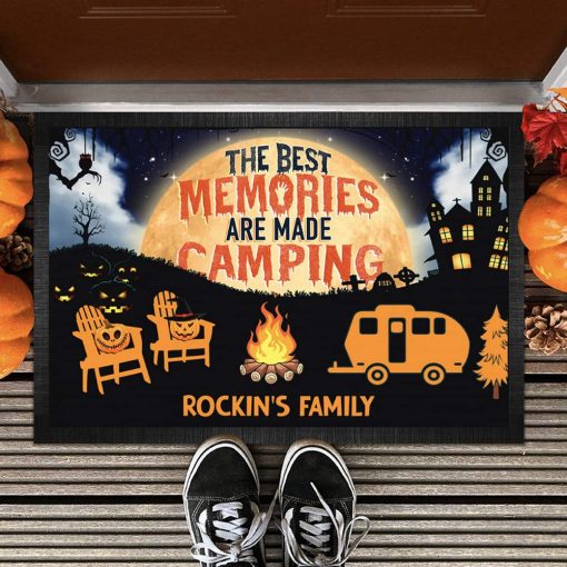 Holatshirt Halloween The Best Memories Are Made Camping Rv Camping 3D Doormat