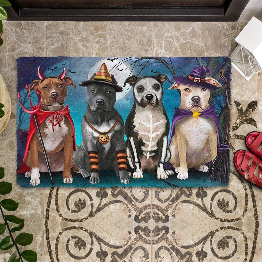 Tmarc Tee Pit Bull Halloween Doormat