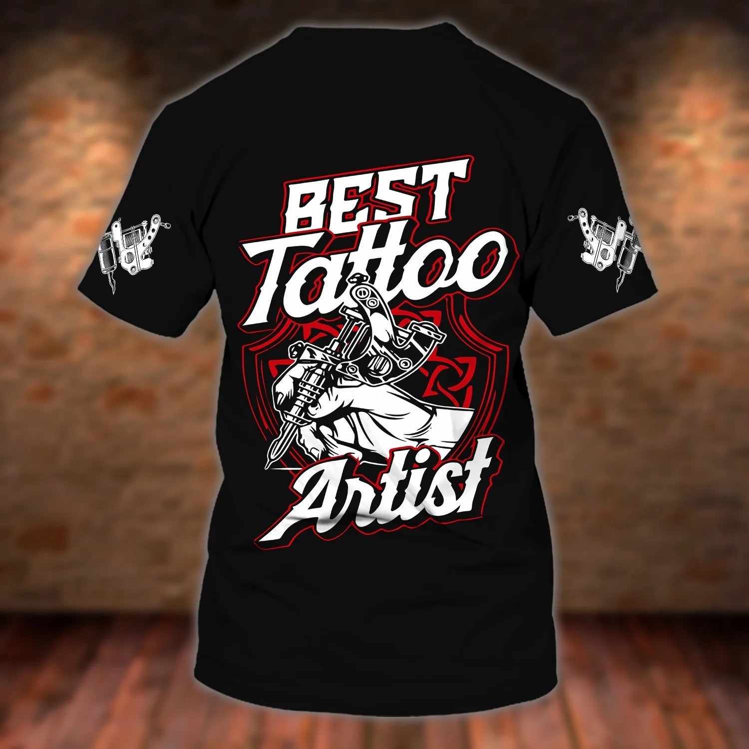 Tattoo Artist Shop Personalized Name 3D Tshirt Gift For Tatoo Artist [Non Workwear]