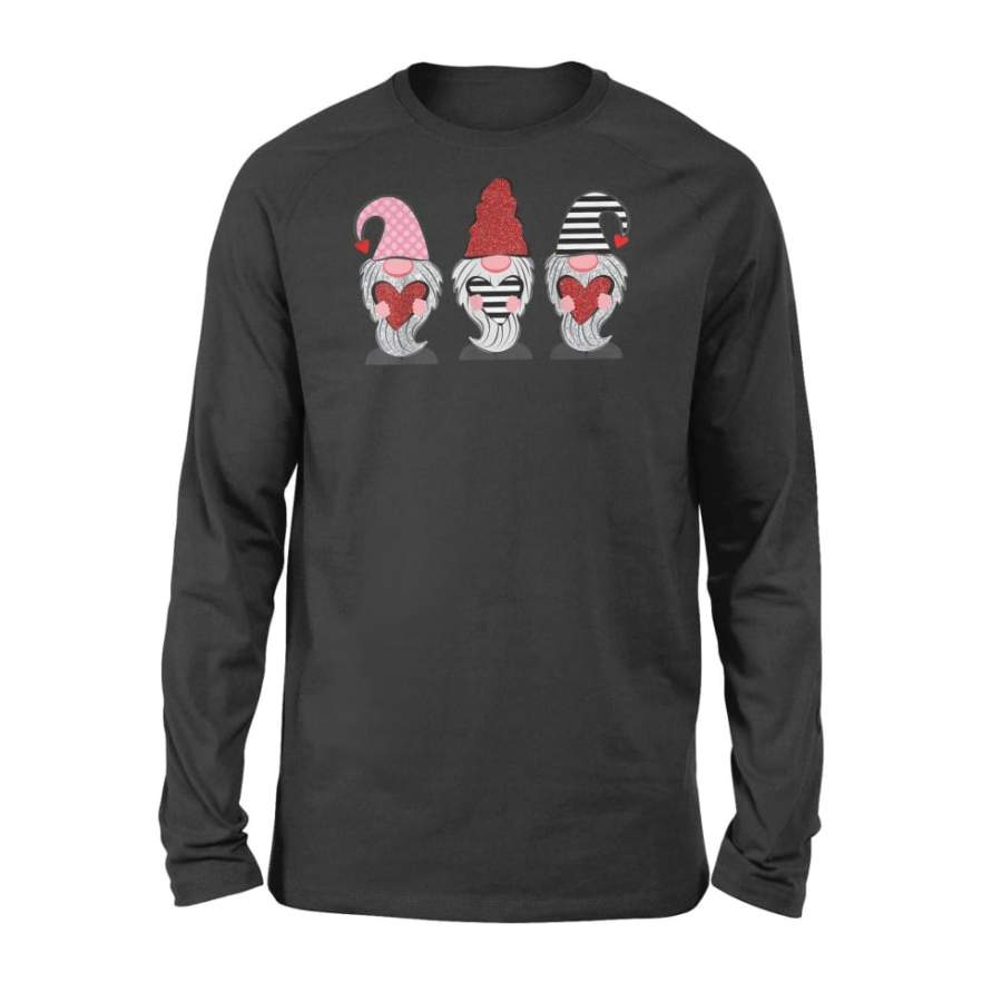 Three Gnomes Holding Hearts Valentines – Standard Long Sleeve