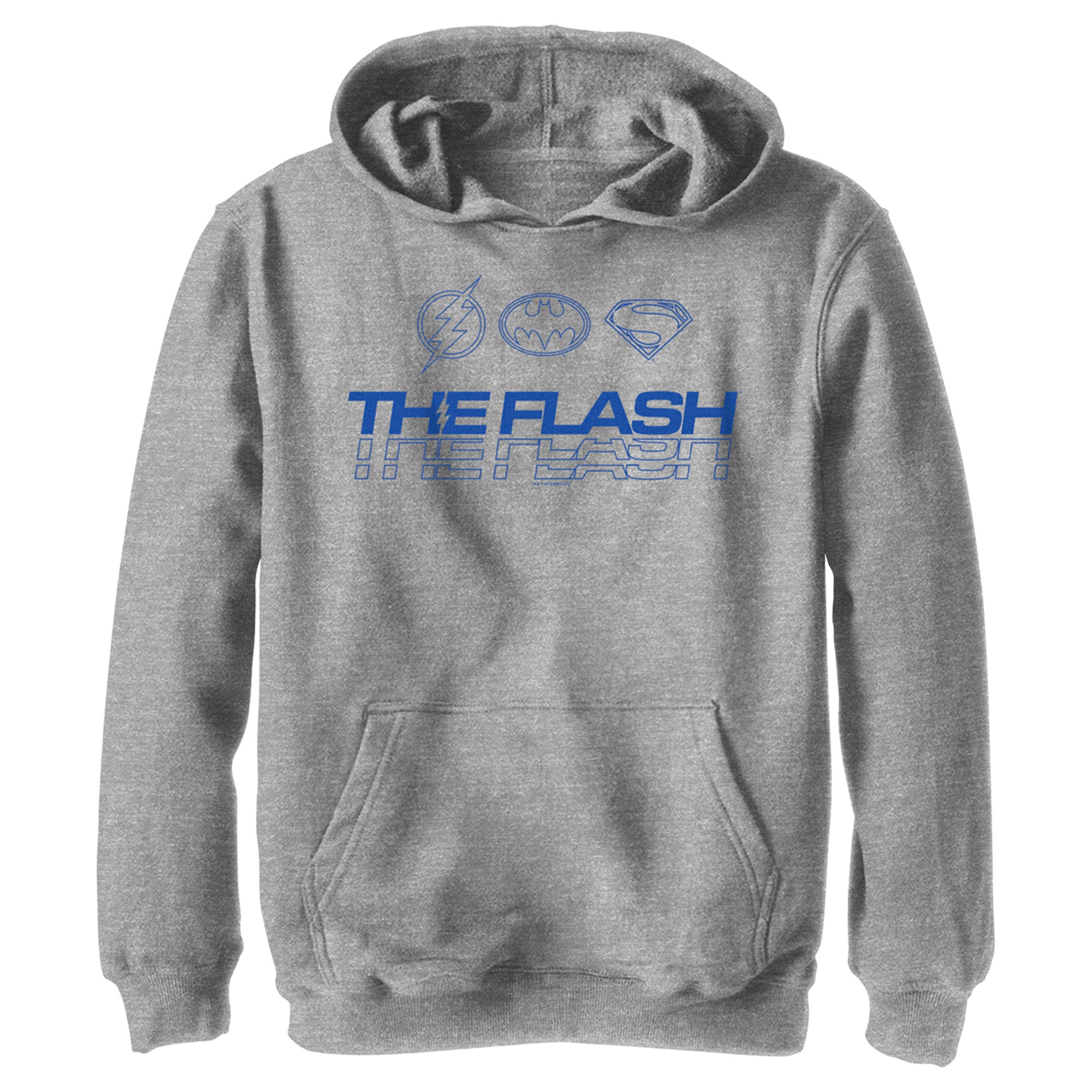 Boy’S The Flash Heroes Classic Blue Emblems Pull Over Hoodie