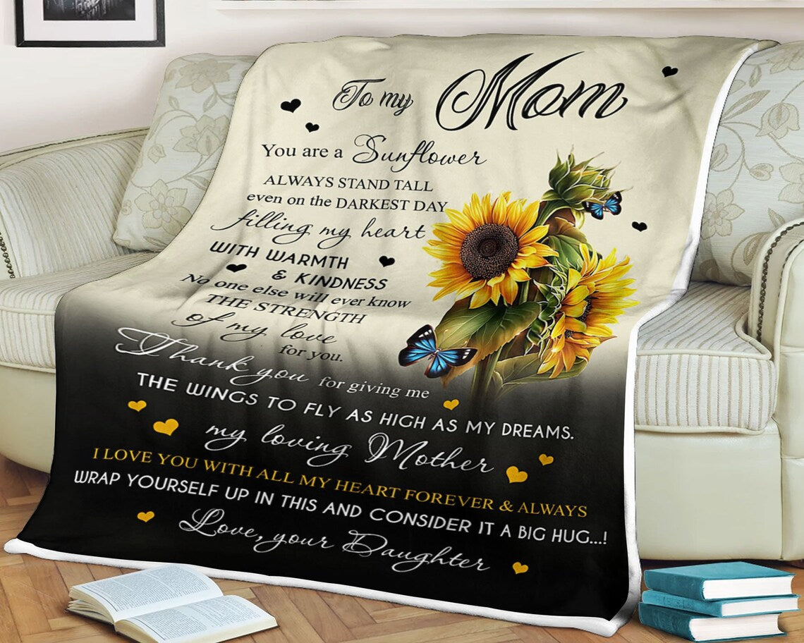 To My Mother You Filling My Heart With Warmth And Kindness Fleece Blanket Gift For Family,Birthday,Parents,Mother,Mom Gift Home Decor Bedding Couch Sofa Soft And Comfy